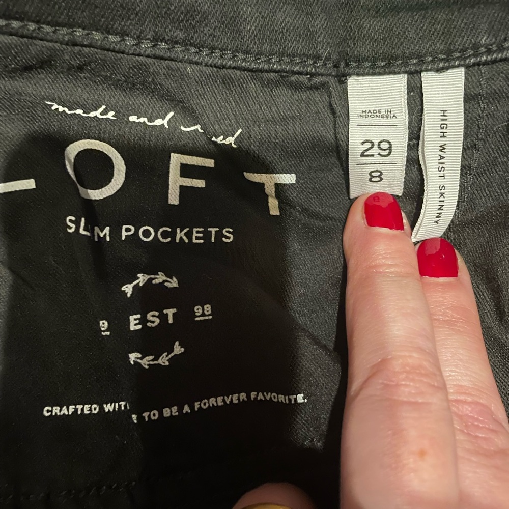 Loft black jeans size 29/8